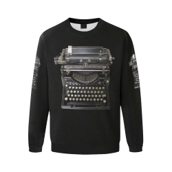 typewriter Men's Oversized Fleece Crew Sweatshirt (Model H18)