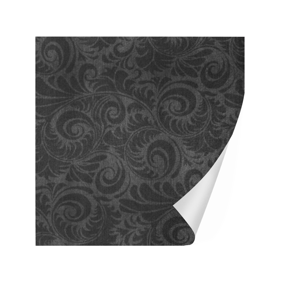 Denim, vintage floral pattern, black grey bohemian Gift Wrapping Paper 58"x 23" (5 Rolls)
