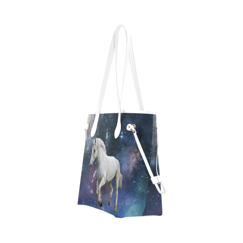 Unicorn and Space Clover Canvas Tote Bag (Model 1661)