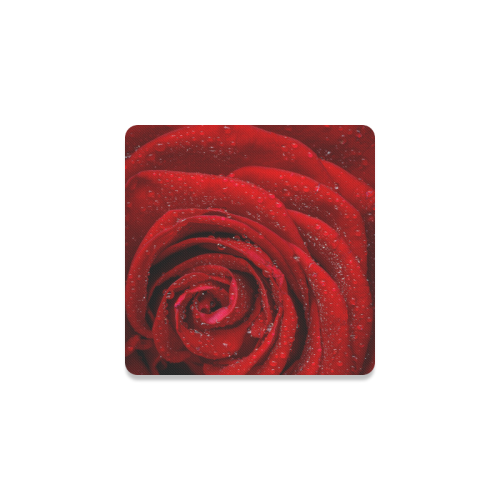 Red rosa Square Coaster