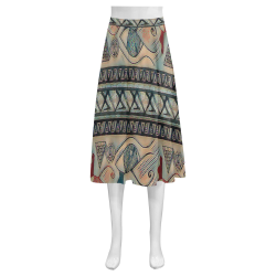 Egyptian Eye2 Mnemosyne Women's Crepe Skirt (Model D16)