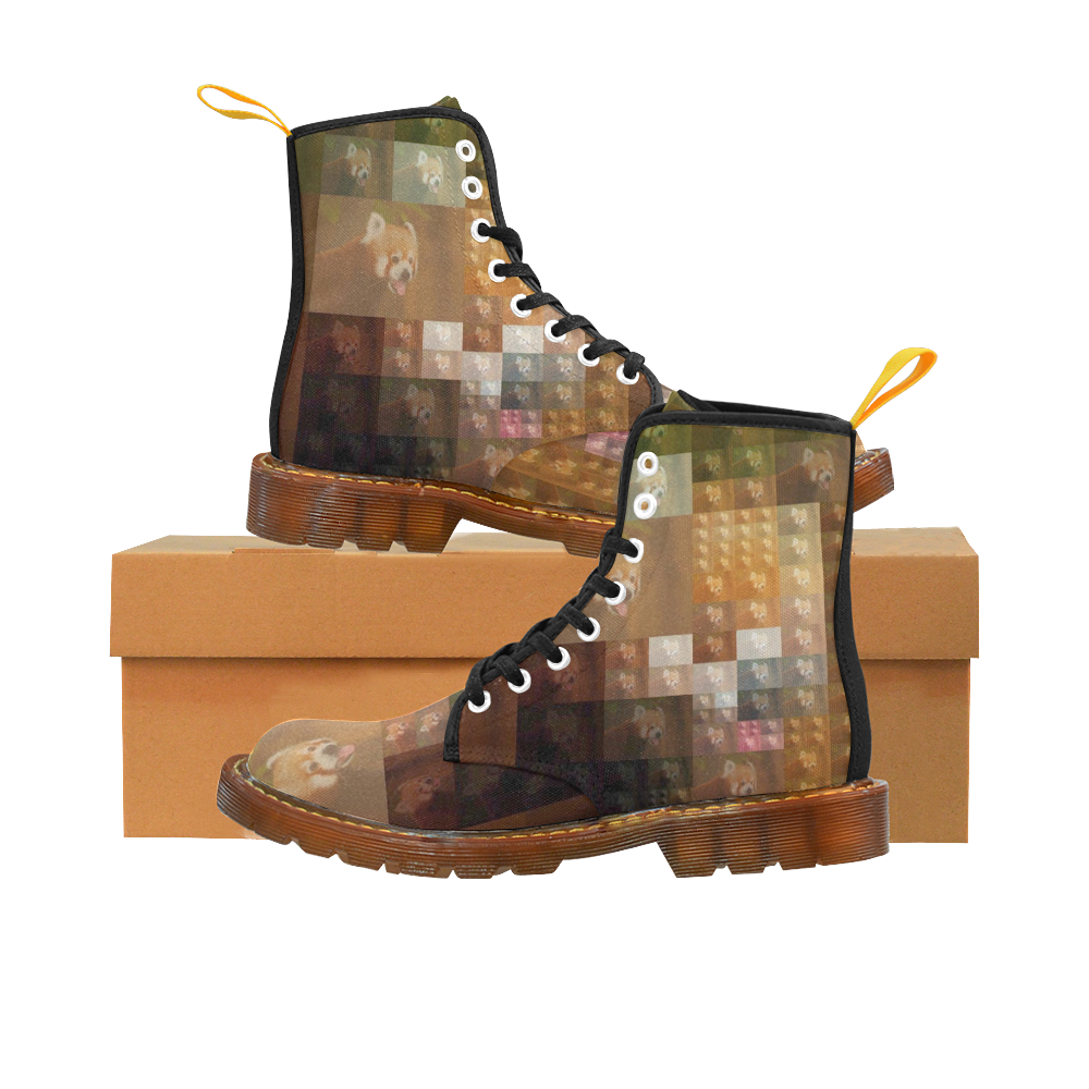 Red Panda -Pixel Fun by JamColors Martin Boots For Women Model 1203H