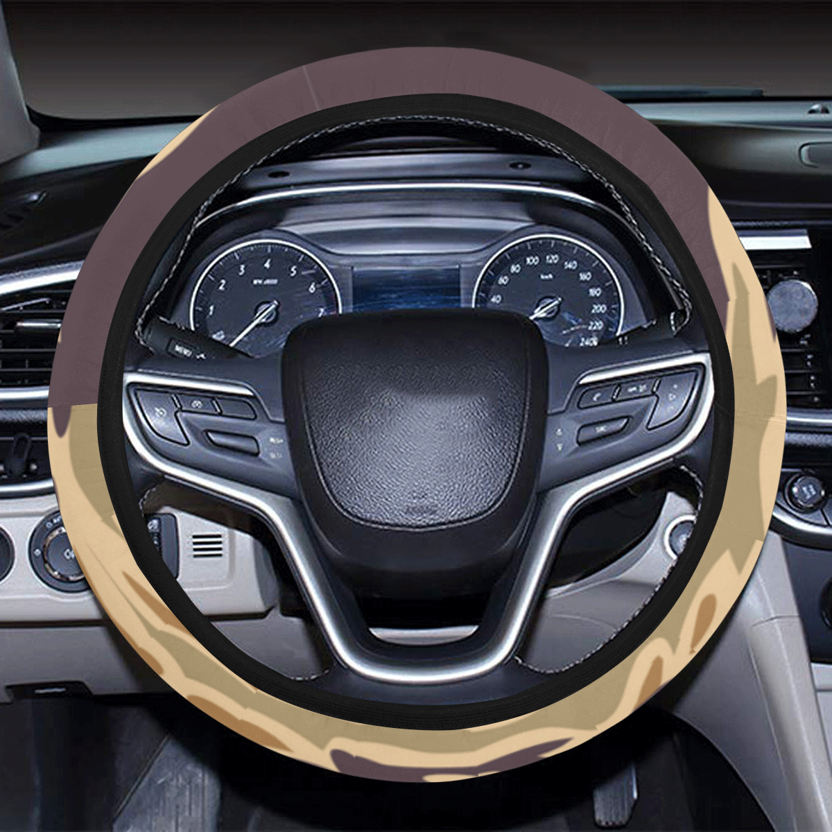 Camo Dirt Steering Wheel Cover with Elastic Edge