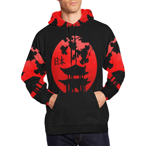 Japanese Sunset House - Samurai Way Honor Bound All Over Print Hoodie for Men/Large Size (USA Size) (Model H13)