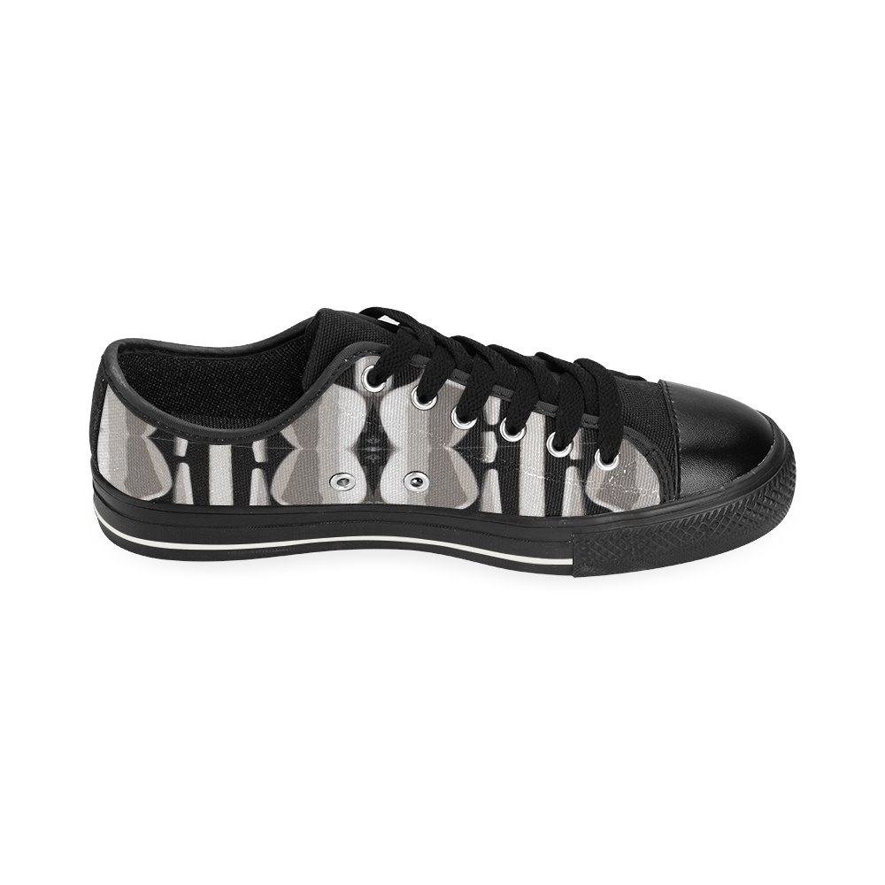 spoon mirroring 2 Men's Classic Canvas Shoes (Model 018)