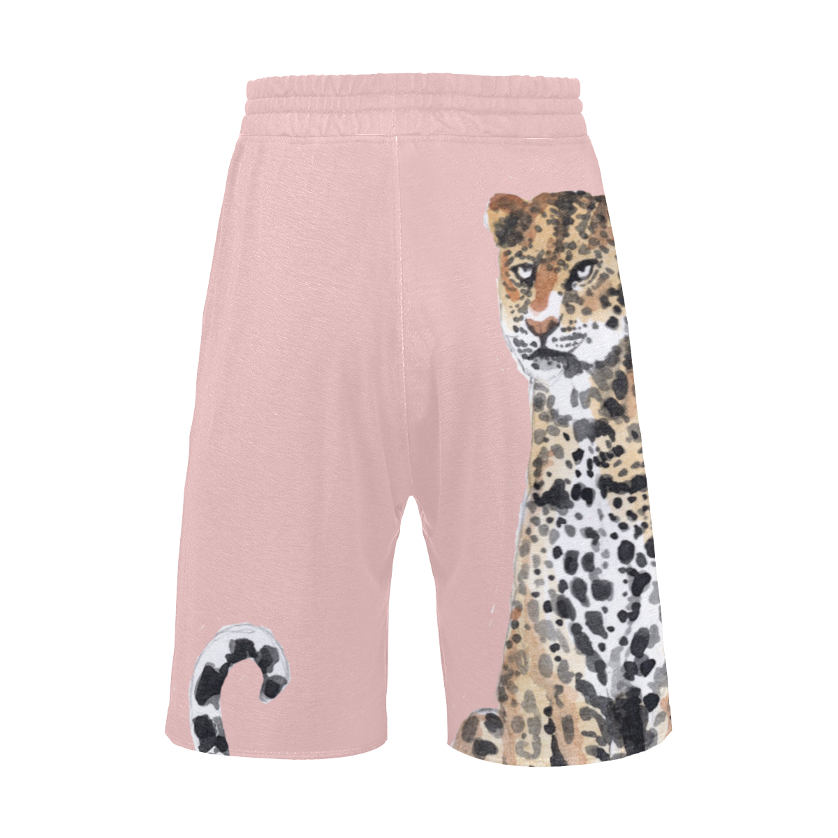 Rodger Leopard on Rose Men's All Over Print Casual Shorts (Model L23)
