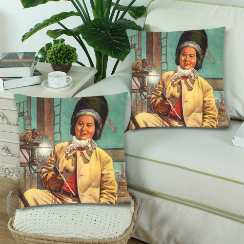 We are proud of participating in the founding of o Custom Zippered Pillow Cases 18"x 18" (Twin Sides) (Set of 2)