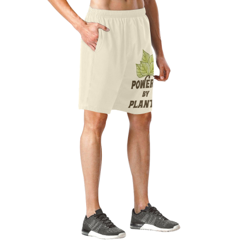 Powered by Plants (vegan) Men's All Over Print Elastic Beach Shorts (Model L20)