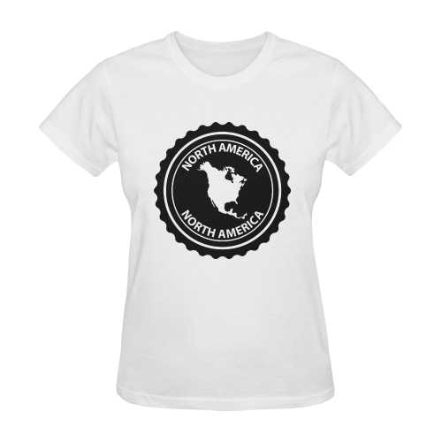 North America stamp Sunny Women's T-shirt (Model T05)