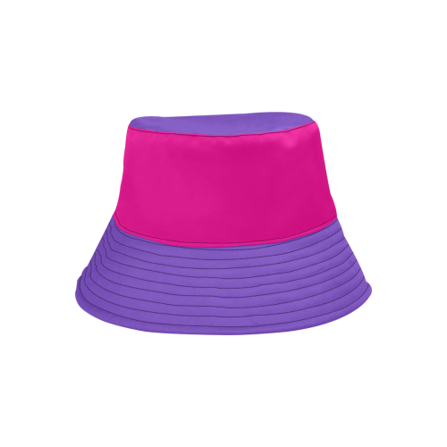 solid colors purple and pink All Over Print Bucket Hat