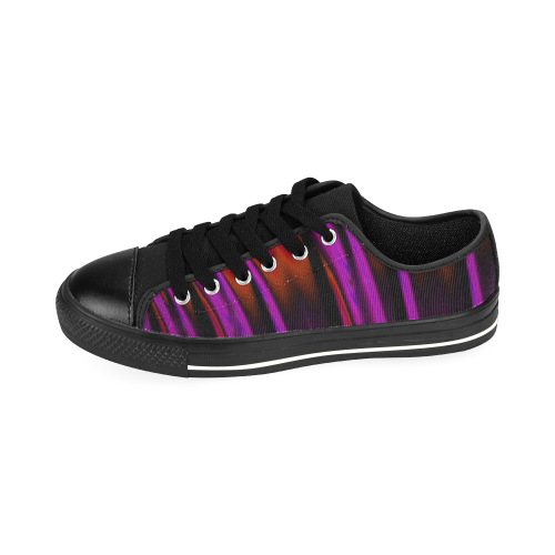 Sunset Waterfall Reflections Abstract Fractal Men's Classic Canvas Shoes/Large Size (Model 018)