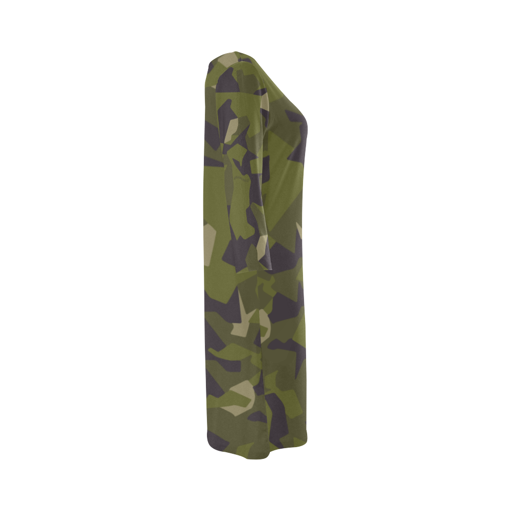 Swedish M90 woodland camouflage Round Collar Dress (D22)
