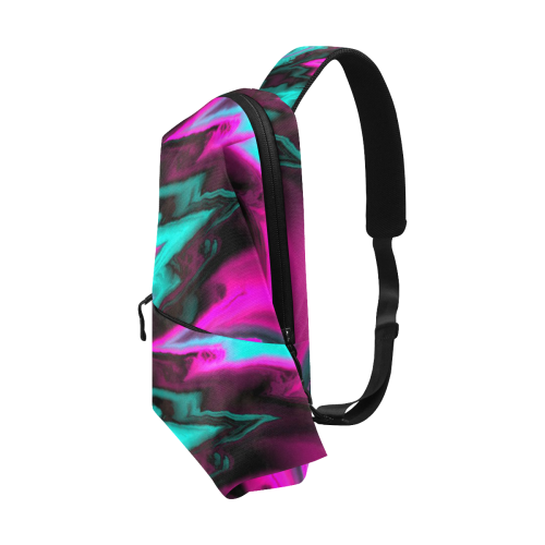fractal waves A by JamColors Chest Bag (Model 1678)