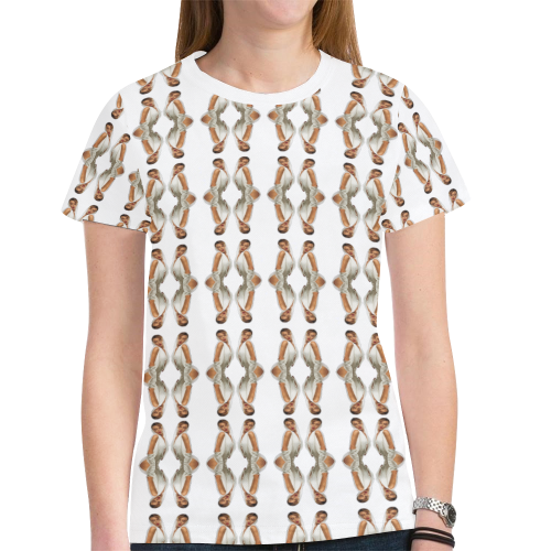 kylie pattern 2a New All Over Print T-shirt for Women (Model T45)