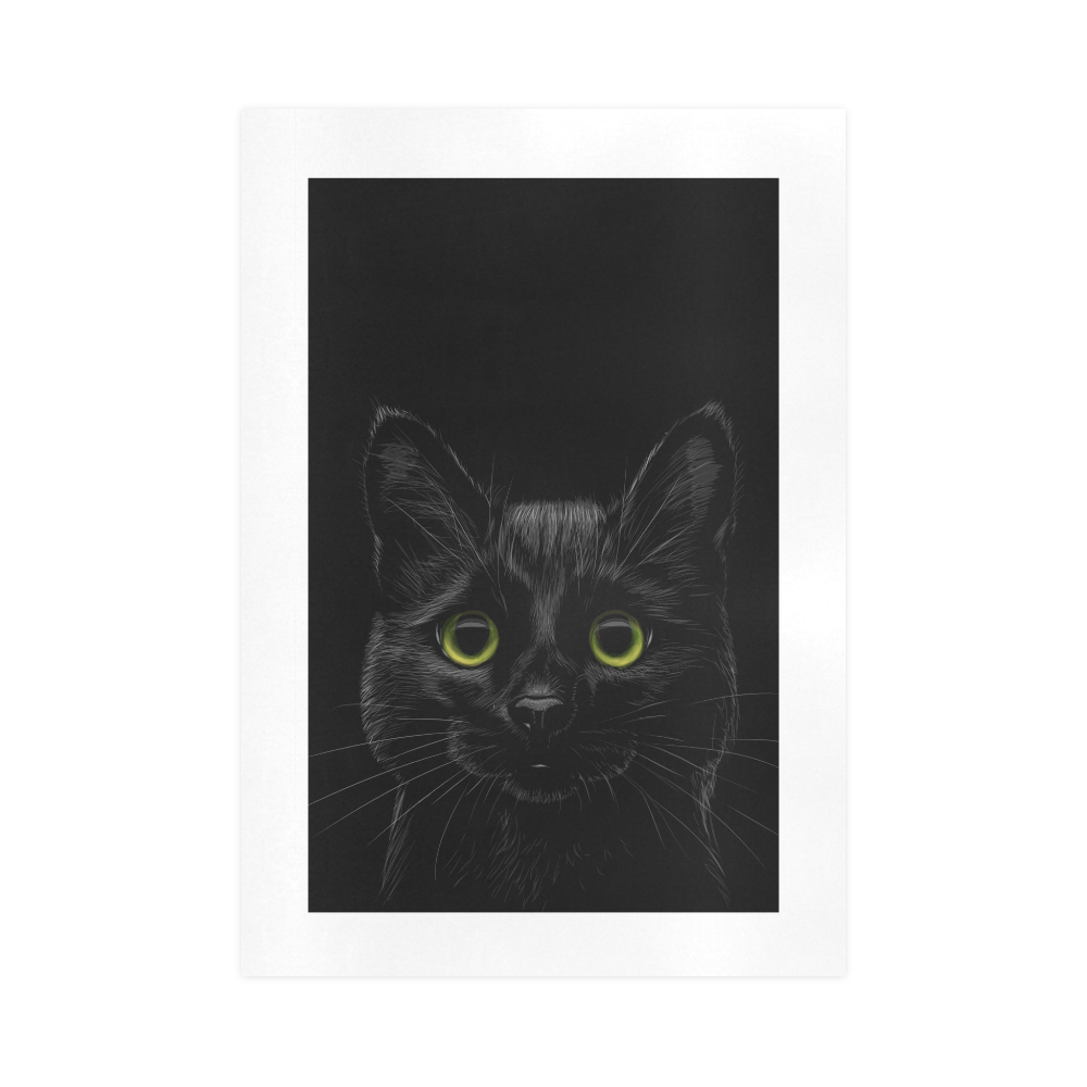 Black Cat Art Print 16‘’x23‘’