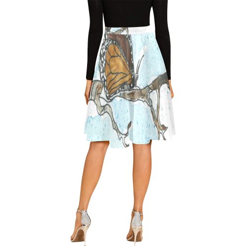 Butterfly Skirt Melete Pleated Midi Skirt (Model D15)