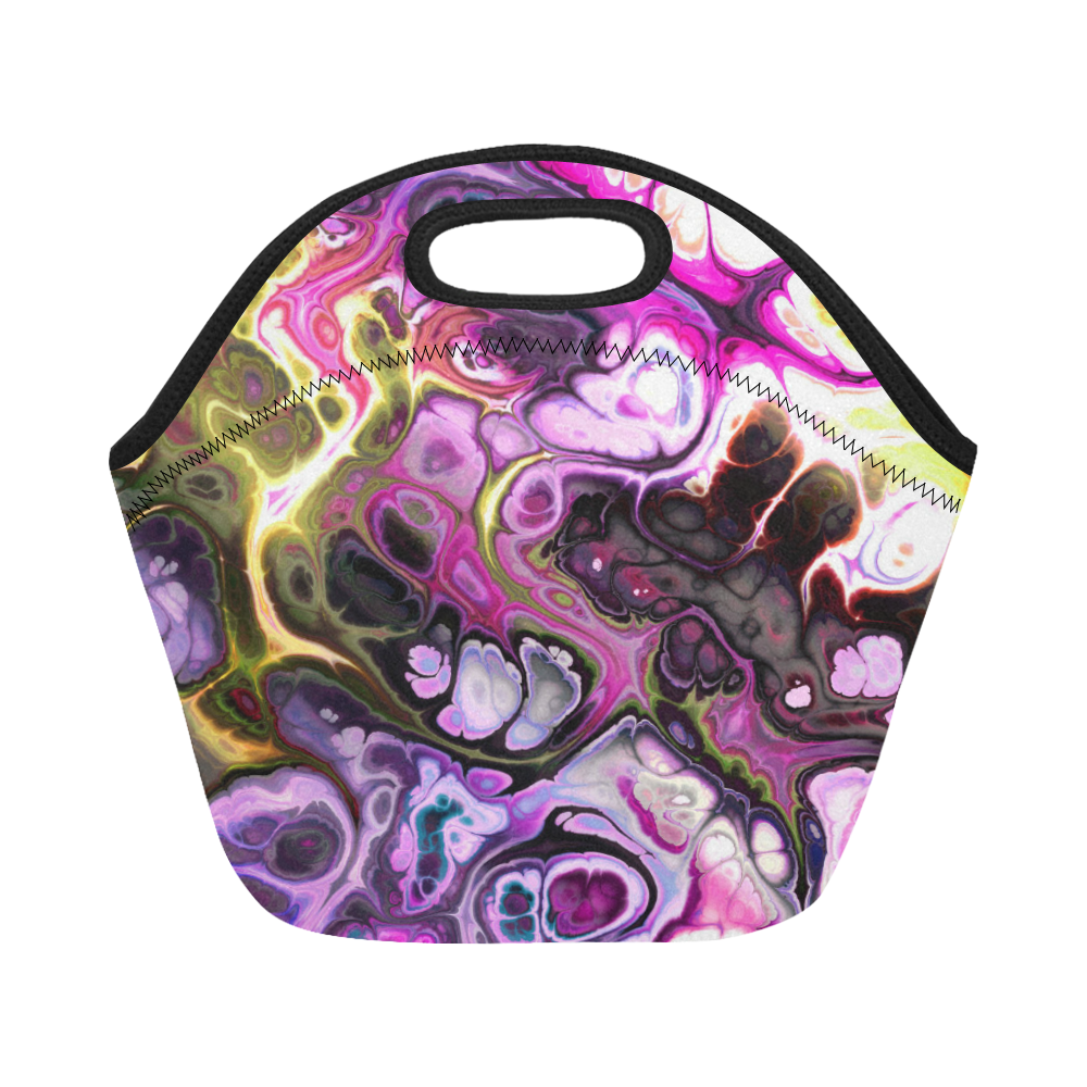 Colorful Marble Design Neoprene Lunch Bag/Small (Model 1669)