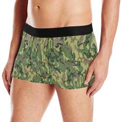 Military Camo Green Woodland Camouflage Men's All Over Print Boxer Briefs (Model L10)