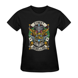 Street Rebellion Modern Black Women's T-Shirt in USA Size (Two Sides Printing)
