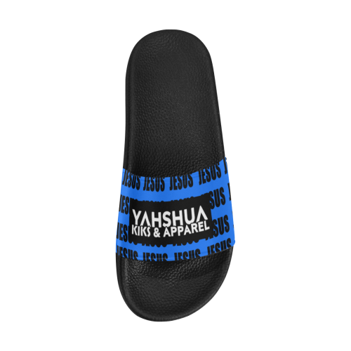 Jesus Slides (Blue) Men's Slide Sandals (Model 057)