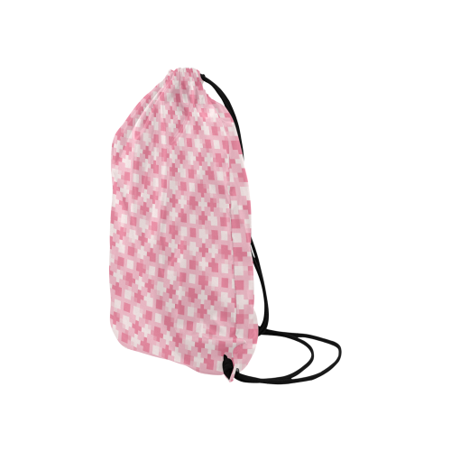 pink pattern Small Drawstring Bag Model 1604 (Twin Sides) 11"(W) * 17.7"(H)
