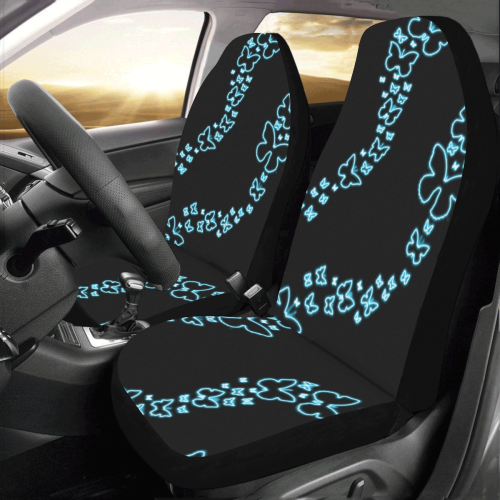 neon butterflies Car Seat Covers (Set of 2)