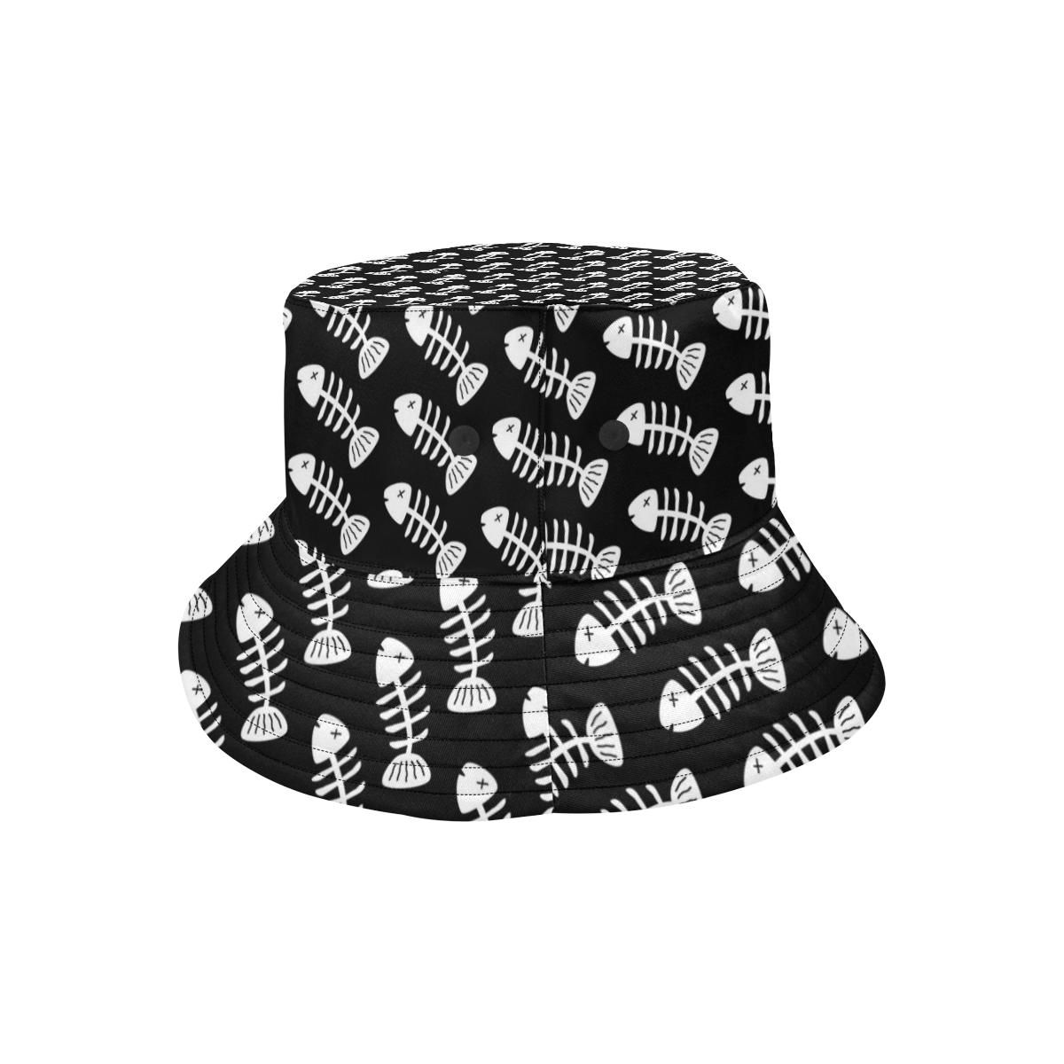 Fish Bones Pattern All Over Print Bucket Hat