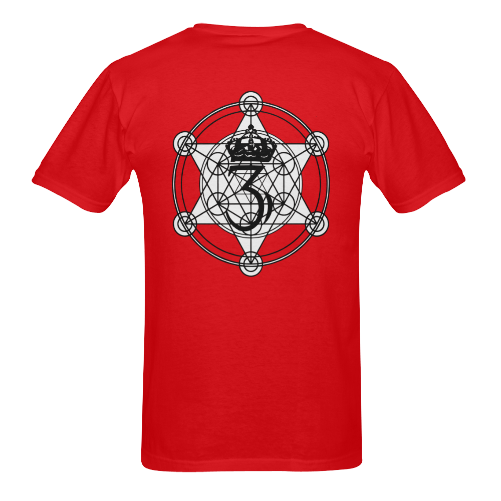 GOD Men Tee Red Men's T-Shirt in USA Size (Two Sides Printing)