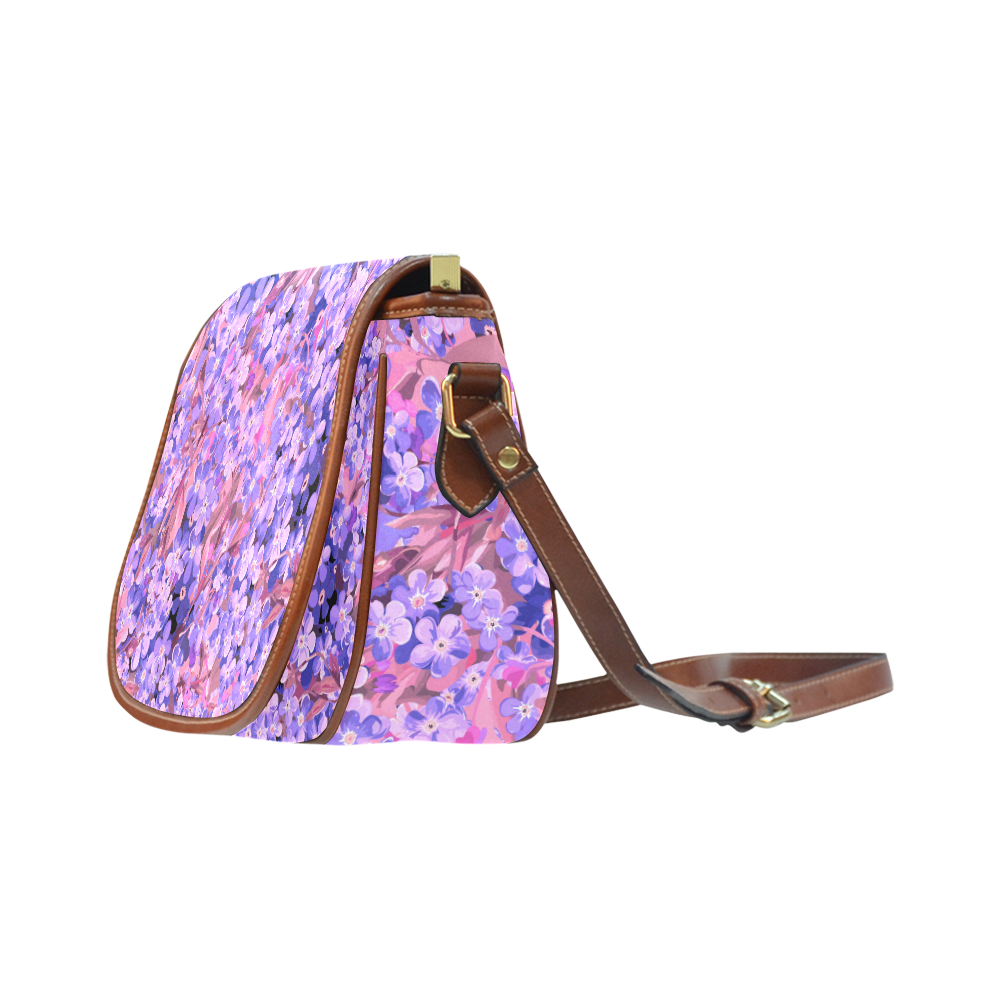 flower pattern Saddle Bag/Large (Model 1649)