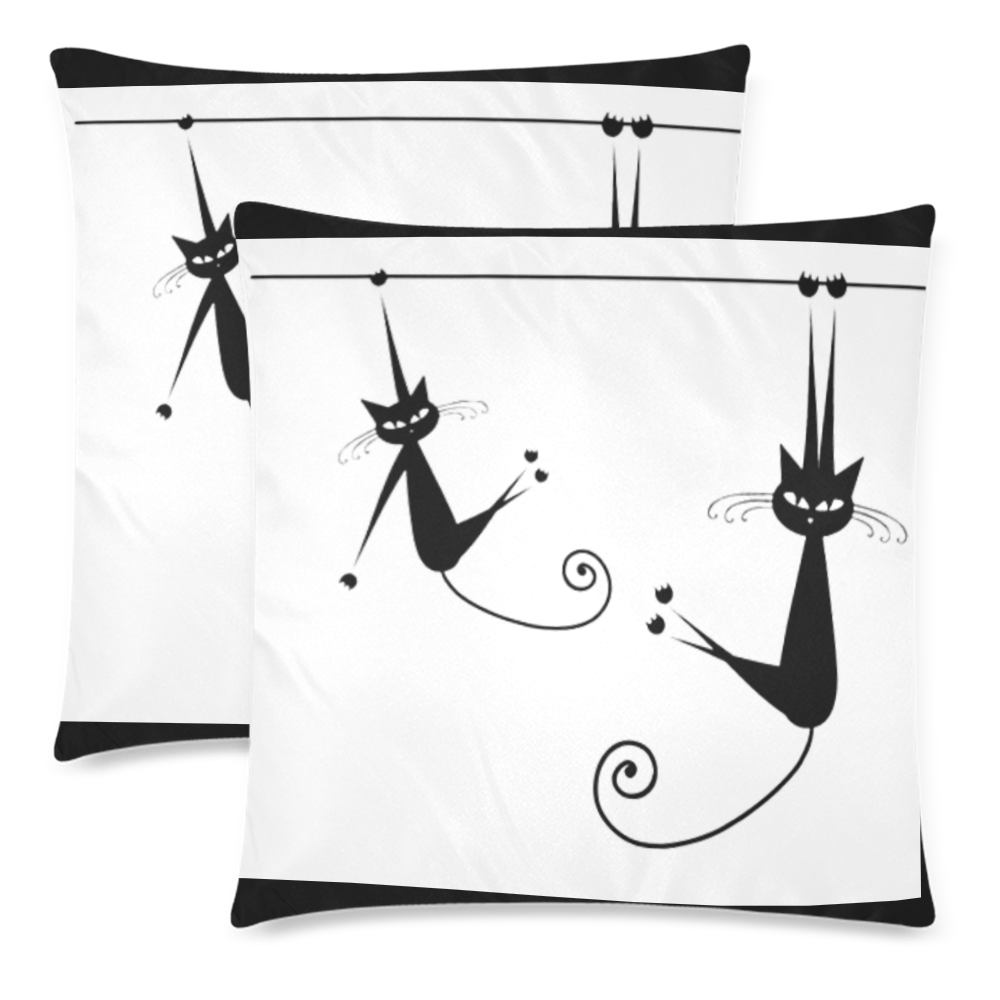 vice Custom Zippered Pillow Cases 18"x 18" (Twin Sides) (Set of 2)