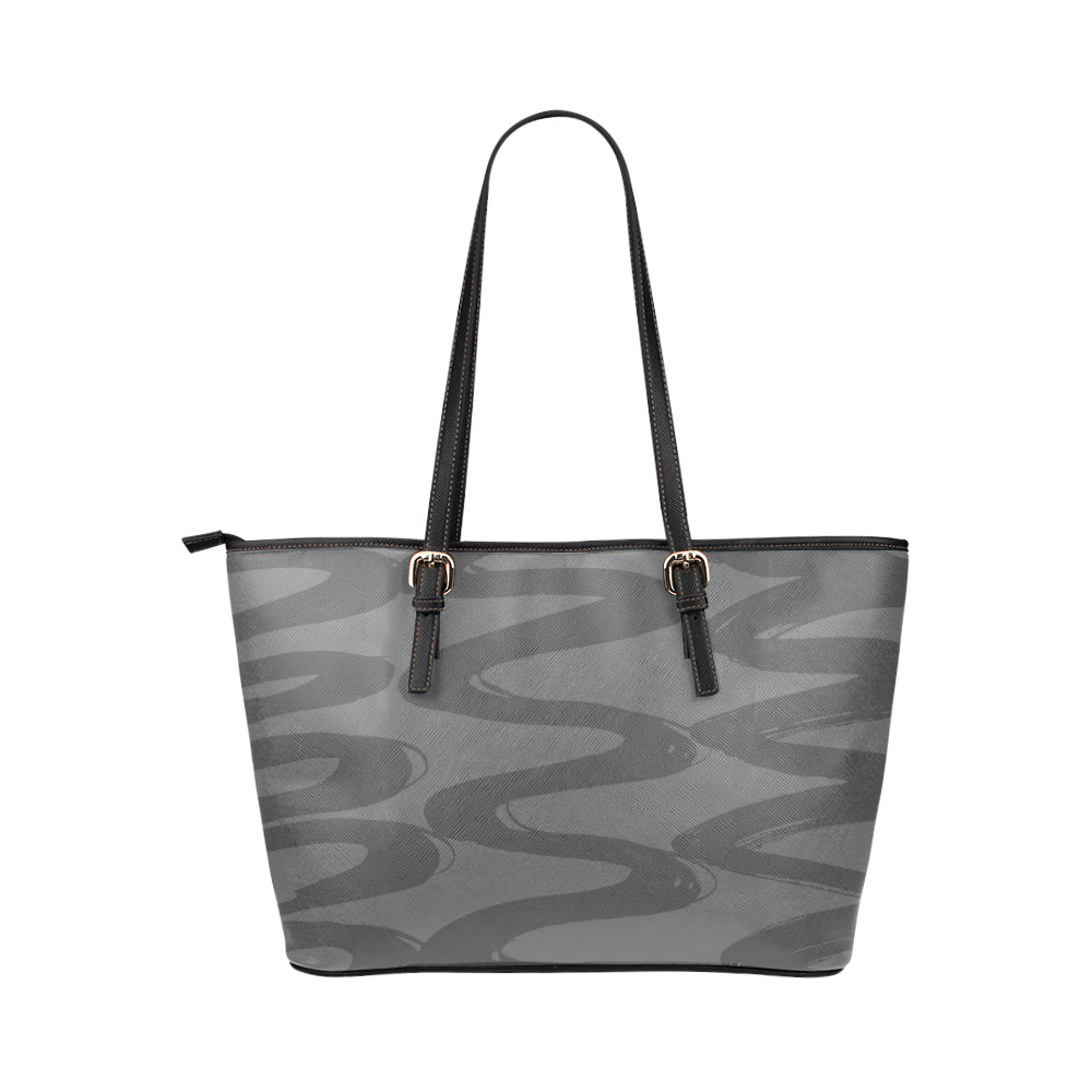 bolso en tonos grises Leather Tote Bag/Small (Model 1651)