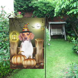 Beagle Dog Halloween Garden Flag Garden Flag 12‘’x18‘’（Without Flagpole）