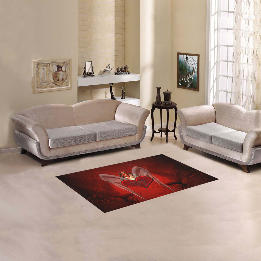 Heart with wings Area Rug 2'7"x 1'8‘’