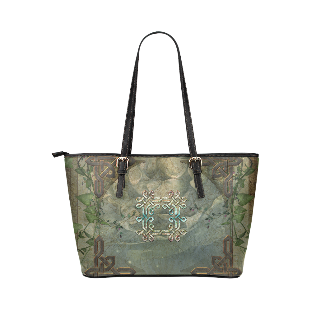 The celtic knot Leather Tote Bag/Small (Model 1651)