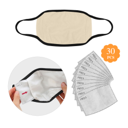 color blanched almond Mouth Mask (30 Filters Included) (Non-medical Products)