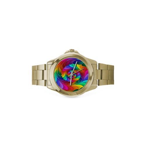 RAINBOW CANDY SWIRL Custom Gilt Watch(Model 101)