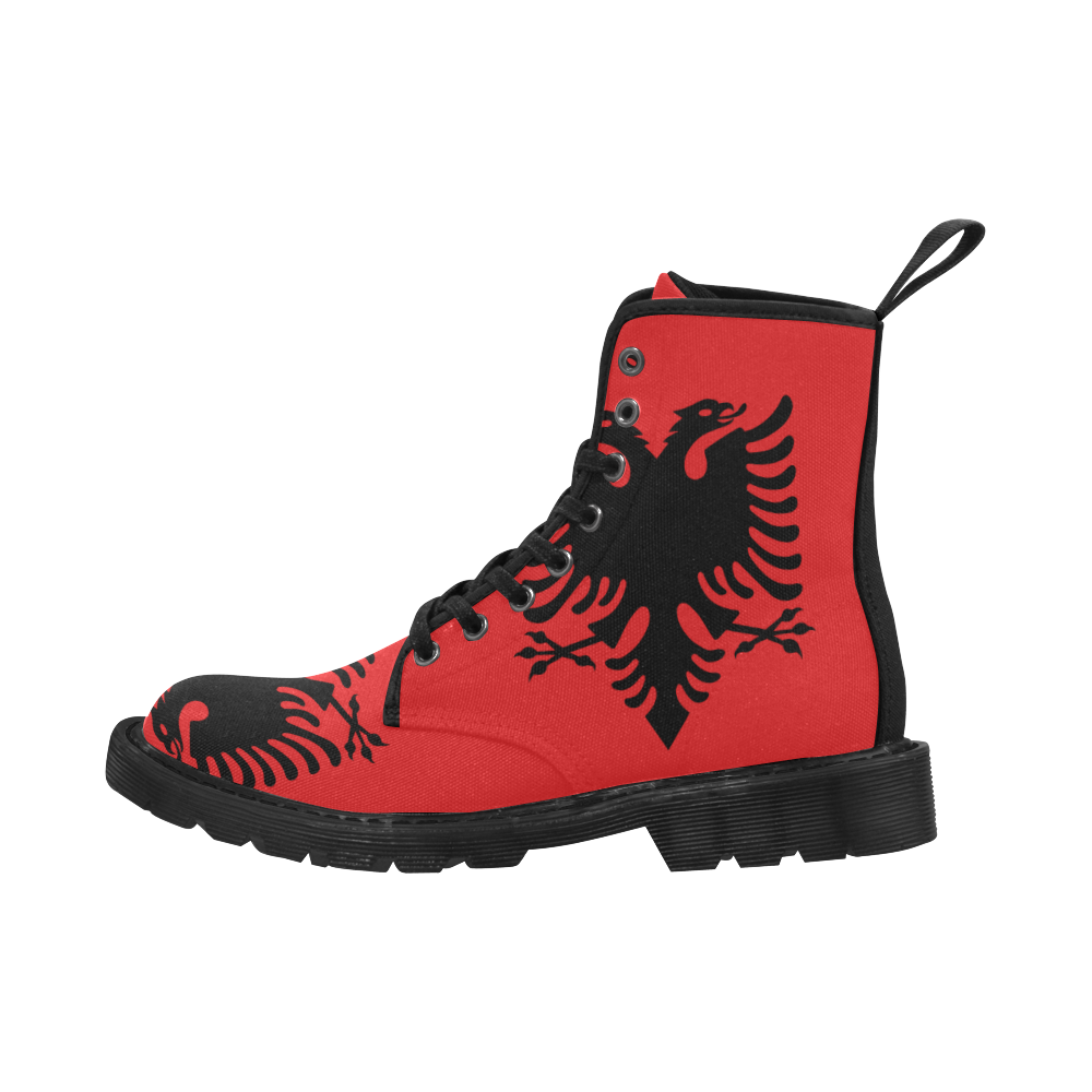 ALBANIA Martin Boots for Women (Black) (Model 1203H)
