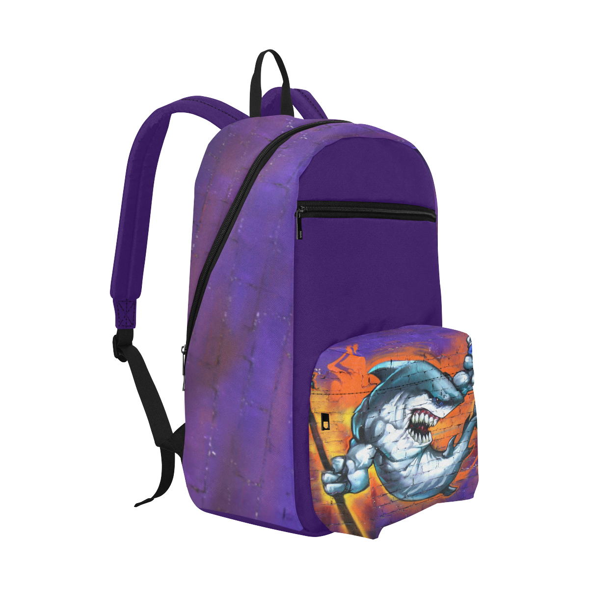 Graffiti Shark Large Capacity Travel Backpack (Model 1691)