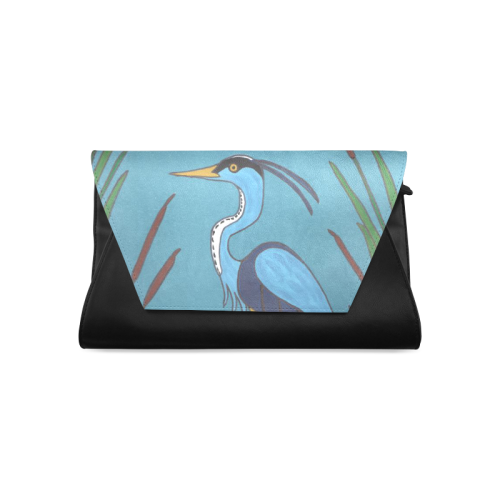 Blue Heron in the Cattails Clutch Bag (Model 1630)