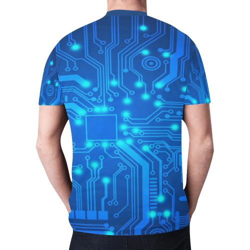 Digital Matrix Gamer UV Black Light New All Over Print T-shirt for Men (Model T45)