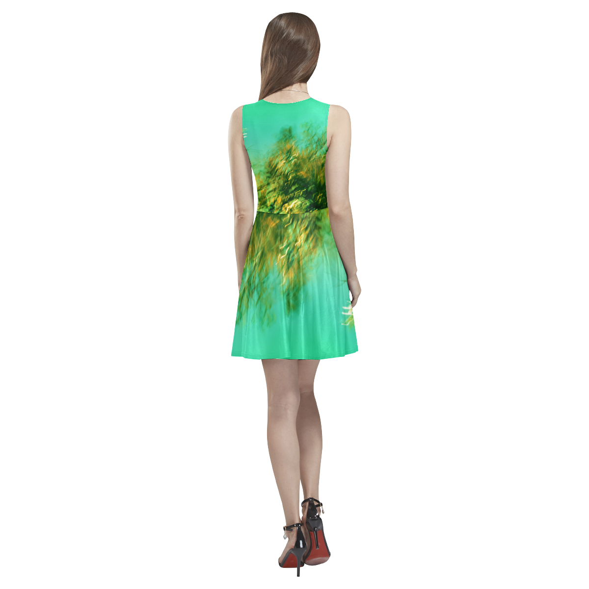 underwater feeling Thea Sleeveless Skater Dress(Model D19)