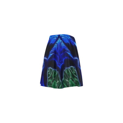Darkblue-lightblue Lines in move Mini Skating Skirt (Model D36)