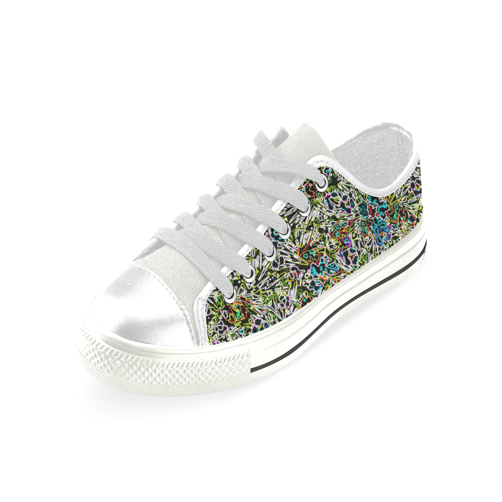 Multicolored Abstract Pattern Men's Classic Canvas Shoes (Model 018)