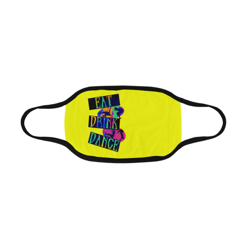 Break Dancing Colorful / Yellow Mouth Mask