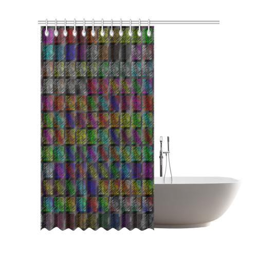 Ripped SpaceTime Stripes Collection Shower Curtain 72"x84"