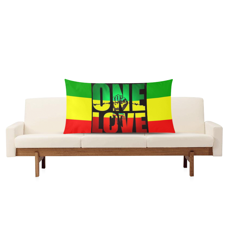 RASTA ONE LOVE CITY Rectangle Pillow Case 20"x36"(Twin Sides)