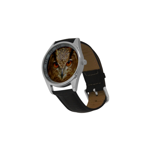 Magic Owl Men's Casual Leather Strap Watch(Model 211)