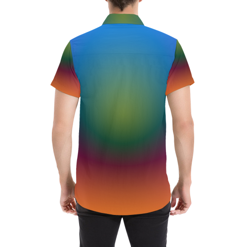 Big Rich Spectrum by Aleta Men's All Over Print Short Sleeve Shirt (Model T53)