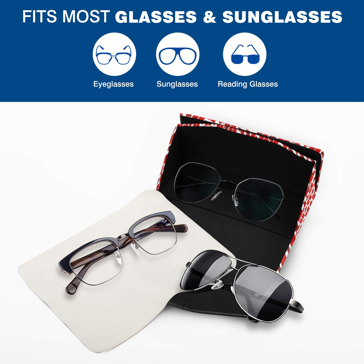 Canadian Flag Eyeglass Cases Custom Foldable Glasses Case