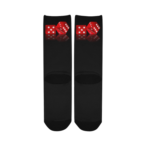 Las Vegas Craps Dice Black Custom Socks for Women